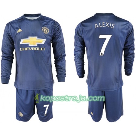 Billiga Fotbollströjor Manchester United ALEXIS 7 Barn Tredje tröja 2018/19 Långärmad